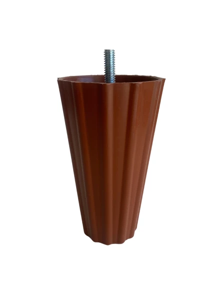 Armut Kahverengi Plastik 12 cm Ayak 8 mm Vidalı Mobilya Koltuk ve Baza Ayağı(12cm)(KAHVERENGİ)(8mm VİDALI PASOLU) Kahverengi 12cm 12cm - 4 ADET