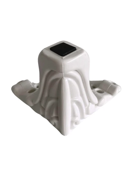 Lükens Desenli 11cm Plastik Ayak Mobilya Masa ve Dolap Ayağı(BEYAZ 11cm) Beyaz 11cm 11cm - 4 ADET - 2
