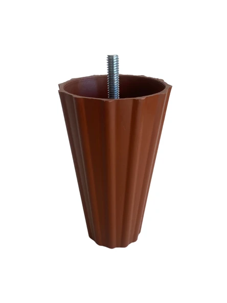 Armut Kahverengi Plastik 12 cm Ayak 8 mm Vidalı Mobilya Koltuk ve Baza Ayağı(12cm)(KAHVERENGİ)(8mm VİDALI PASOLU) Kahverengi 12cm 12cm - 1 ADET - 4