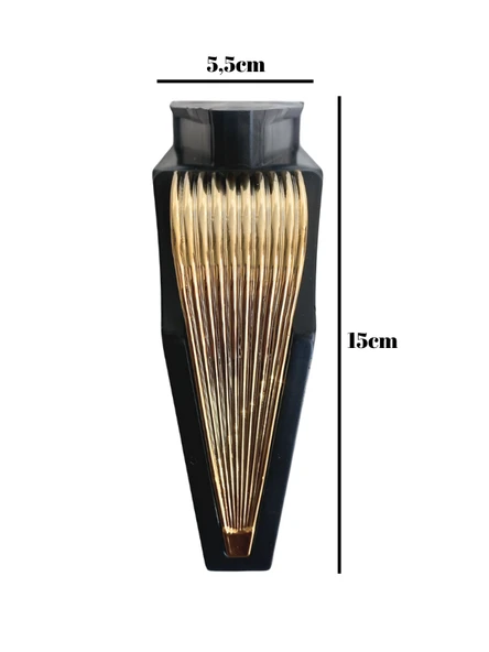 STİL 15CM Plastik Ayak Mobilya Masa ve Dolap Ayağı(15CM)(SİYAH - ALTIN) Siyah 15cm 15cm - 2 ADET - 5