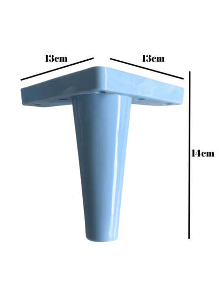 Rüzgar Plastik 14cm Ayak Mobilya Masa ve Dolap Ayağı(14CM)(MAVİ) Mavi 14cm 14cm - 4 ADET - 4