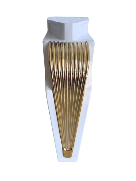 STİL 15CM Plastik Ayak Mobilya Masa ve Dolap Ayağı(15CM)(BEYAZ - ALTIN) Beyaz 15cm 15cm - 2 ADET