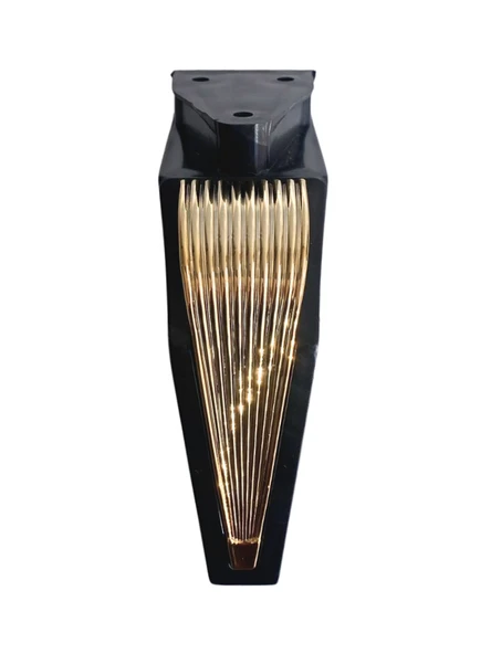 STİL 15CM Plastik Ayak Mobilya Masa ve Dolap Ayağı(15CM)(SİYAH - ALTIN) Siyah 15cm 15cm - 2 ADET - 4