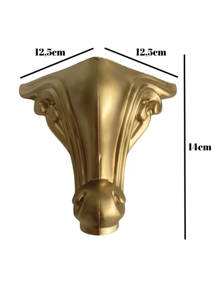 Sultan Lükens Desenli 14CM Plastik Ayak Mobilya Masa ve Dolap AYAĞI(14CM)(ALTIN) Altın 14cm 14cm - 1 ADET - 5