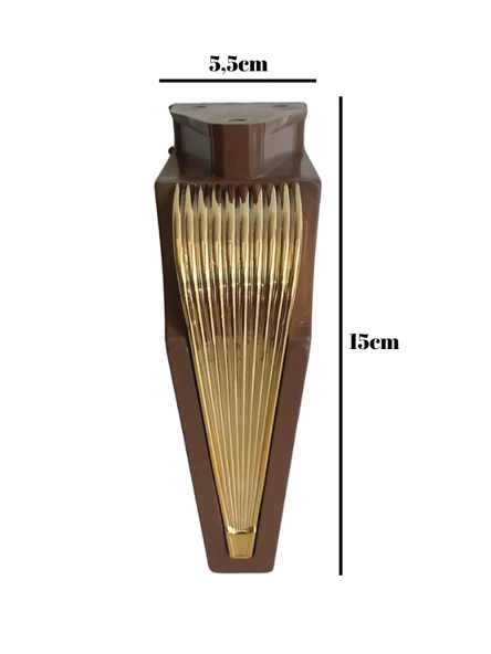 STİL 15CM Plastik Ayak Mobilya Masa ve Dolap Ayağı(15CM)(KAHVERENGİ - ALTIN) Kahverengi 15cm 15cm - 1 ADET - 5