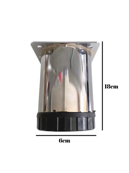 Metal Krom 8cm Ayak Mobilya Masa ve Dolap Ayağı(KROM)(8cm)(Çap:60mm) Krom 8cm KROM - 2 ADET - 4