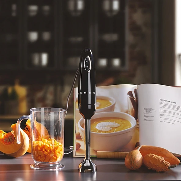 Smeg Siyah El Blender Set HBF22BLEU - Resim 5