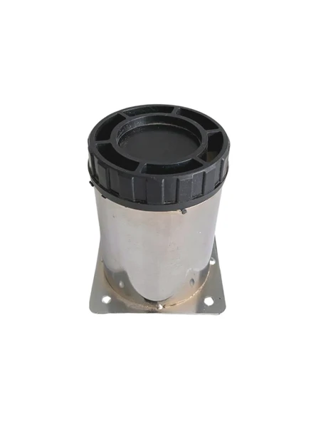 Metal Krom 8cm Ayak Mobilya Masa ve Dolap Ayağı(KROM)(8cm)(Çap:60mm) Krom 8cm KROM - 2 ADET - 2