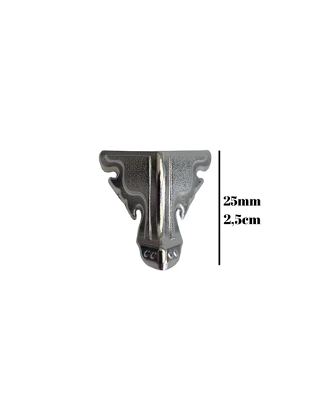 Kelebek Düz 2.5cm Metal Ayak Çeyiz ve Hediye Kutusu Mobilya Ayağı(2.5cm)(GÜMÜŞ) Gümüş 2.5cm GÜMÜŞ - 2 ADET - 4
