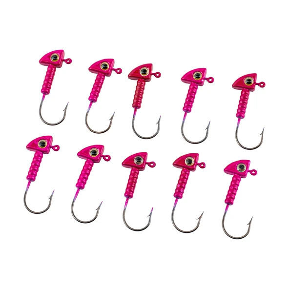 Jighead - Zoka - Kurşunlu Olta İğnesi - (XH-A 06) - Pembe - 8 Gr - 10 Adet