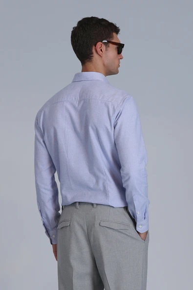 Lufian 112010645 Frederik Basic Gömlek Gömlek Regular Fit Erkek Gömlek - Resim 5