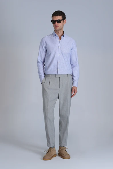 Lufian 112010645 Frederik Basic Gömlek Gömlek Regular Fit Erkek Gömlek - Resim 3