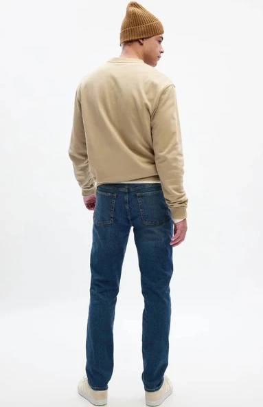 Gap V-Slim Opp Med Lennox GapFlex Washwell™ Slim Jean Pantolon Dar Kalıp Erkek Kot Pantolon - Resim 2
