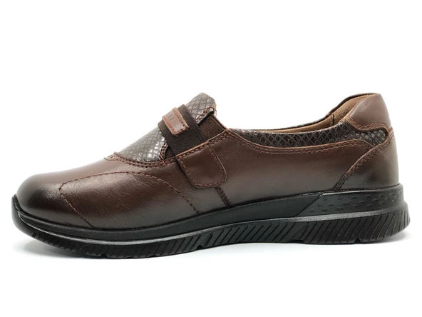 Forelli Tulıp Hakiki Deri Ortopedik Comfort Kadın Casual Ayakkabı - Resim 4