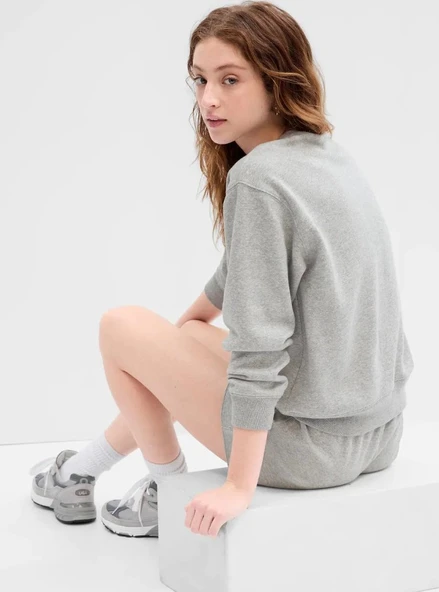 Gap Logo V-Gap Herıtage Crew Bisiklet Yaka Fleece Sweatshirt Kadın Sweatshirt - 6