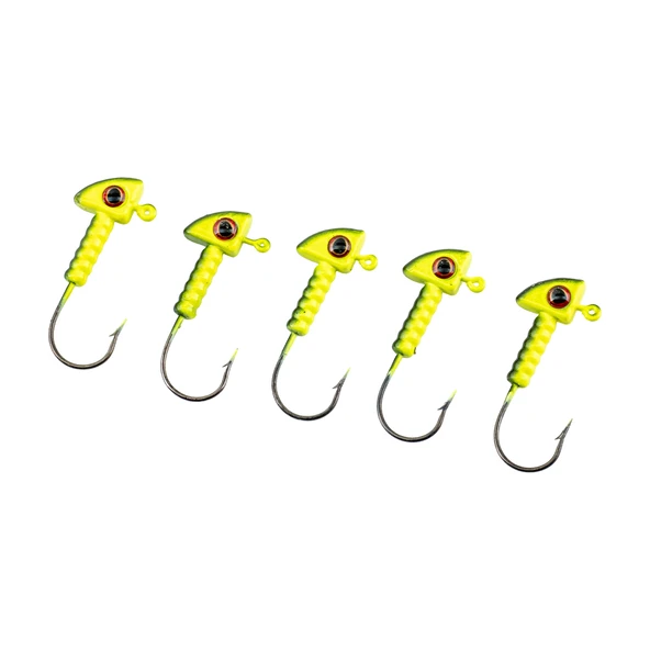 Jighead - Zoka - Kurşunlu Olta İğnesi - (XH-A 06) - Yeşil Siyah - 7 Gr - 5 Adet ürün görseli 1