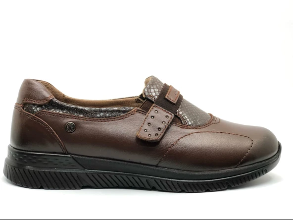 Forelli Tulıp Hakiki Deri Ortopedik Comfort Kadın Casual Ayakkabı - Resim 2