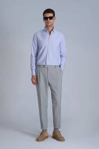 Lufian 112010645 Frederik Basic Gömlek Gömlek Regular Fit Erkek Gömlek - Resim 2