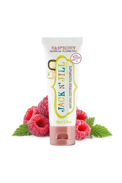 Jack N Jill Doğal Ahududu Aromalı Florürsüz Çocuk Diş Macunu 50 gr