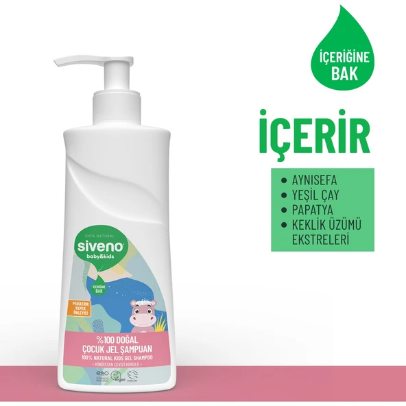%100 Doğal Bebek Çocuk Jel Şampuanı Yenidoğan Saç Vücut Konak Önleyici 325 ml - 4