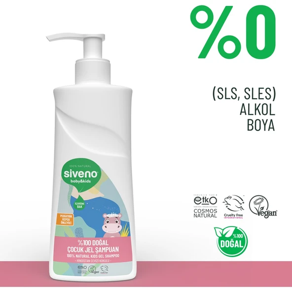 %100 Doğal Bebek Çocuk Jel Şampuanı Yenidoğan Saç Vücut Konak Önleyici 325 ml - 3