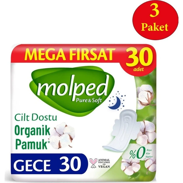 Molped  Pure  Soft Mega Fırsat Gece Ultra 90 Adet