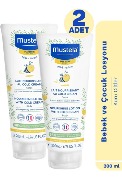 Mustela Body Lotion With Cold Cream Nutri Protective Koruyucu Vücut Kremi 200 ml 2 Adet