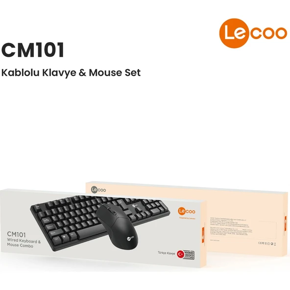 Lecoo Cm101 Siyah Kablolu Mouse & Klavye Set - 9