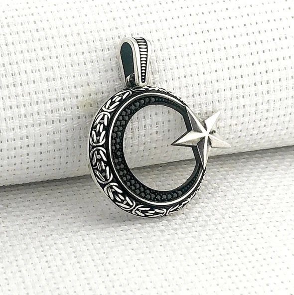925 Ayar Gümüş Ayyıldız Kolye Ucu