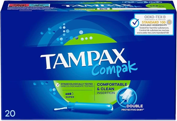 Tampax Compak Tampon Super 20'li