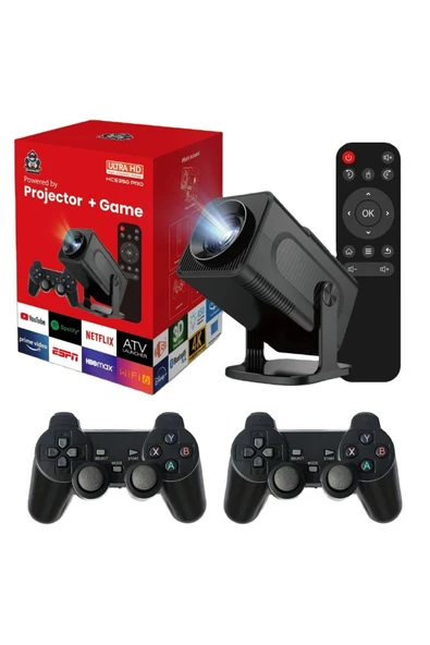 Technow Taşınabilir Game Projektör Full Hd 1080P 4k HY320 Projeksiyon Gamepad