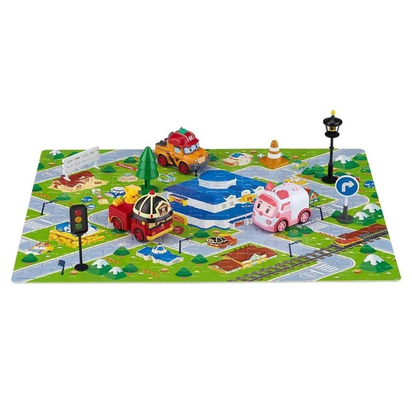 POLI ZR-913 Robocar Poli Gogo City Seri Ambar,Roy,Mark Oyun Seti - 2