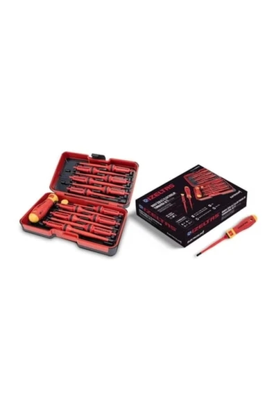 İzeltaş 1000v Izoleli Elektro Slim Tornavida Seti (14 PARÇA) - 2