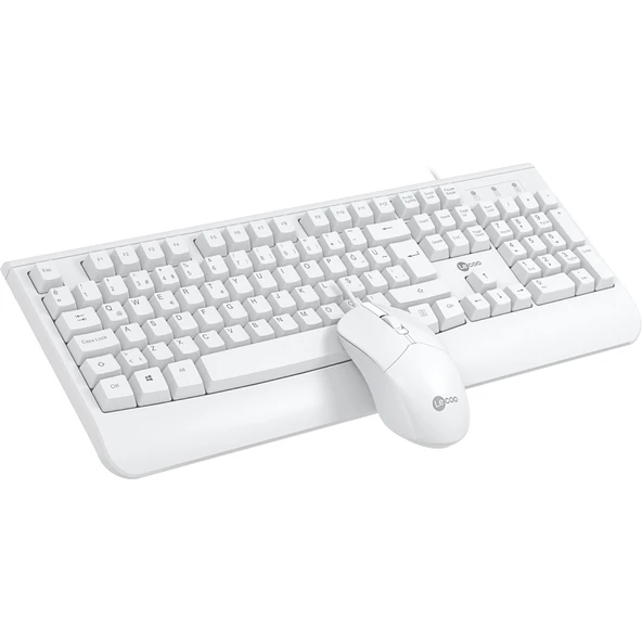 Lecoo Cm105 Beyaz Kablolu Mouse & Klavye Set - 9