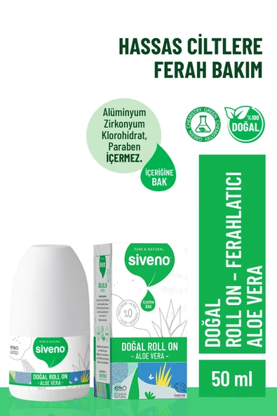 Siveno Roll-On Aloe Vera Deodorant Ter Kokusu Önleyici Bitkisel Lekesiz Vegan 50 ml - 5