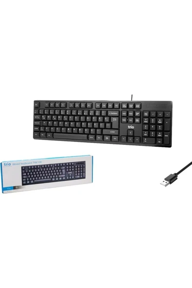 TRK100 Standart Kablolu Q Türkçe Klavye