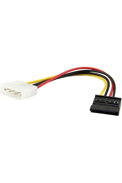 slcshp PX-4960 PSU Molex Sata Çevirici, Kasa içi HDD/DVD/SSD 4 pin Molex to Sata Power Güç Kablo