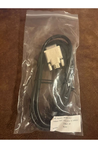 HDMI TO DVI 2 METRE SİYAH KABLO (HDMI DVI 18+1 KABLO) (2251=12002)  88768-3510
