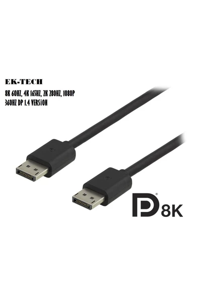 Ek-tech 1.8m Version 1.4 144/165/180/240/280/360hz Destekli Displayport Kablo 2k-4k Freesync G-sync ürün görseli