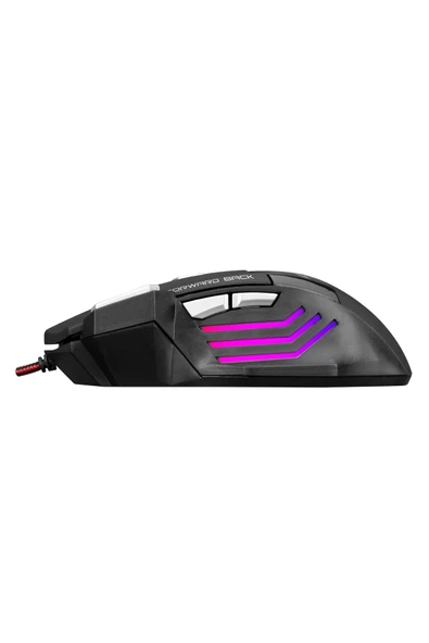 Srknx Gamy Siyah Gaming Oyuncu Mouse Rgb Led Işık Hy-x7 Modern Tasarım 431550 Modelist 999178 - 4