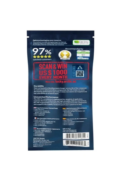 Arctic Mx-4 Termal Macun -ultra Yüksek Kaliteli Soğutma Performans 4gr. - 3