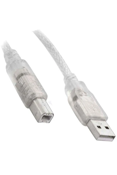Byrdrp Usb Yazici Kablosu 5 Mt 2.0 Şeffaf Sl-U2005 * Ac-Up05 (4172) Byrnew