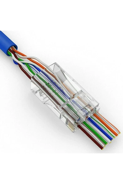 Rj45 Yeni Nesil Cat 6 Jag Konnektör 50 Adet