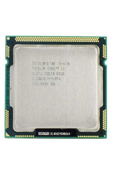 i5 650 3.2GHz 2 Çekirdek 4 İş Parçacıklı İşlemci (LGA1156 Soket, Yenilenmiş) uyumlu