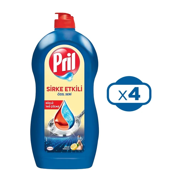Pril Sirke Etkili Özel Seri 1100 ml Bulaşık Deterjanı x 4 Adet