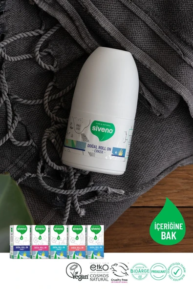 Siveno Roll On Erkek Deodorant Ter Kokusu Önleyici Bitkisel Leke Bırakmayan Vegan 50 ml - 3