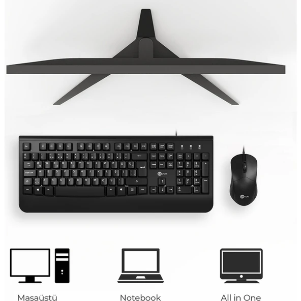 Lecoo Cm105 Siyah Kablolu Mouse & Klavye Set - 2