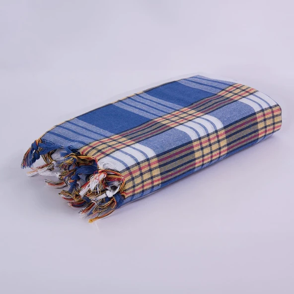 Homedius %100 Pamuk Mavi Hamam Peştemali 2'li - 80 x 160 cm - 4