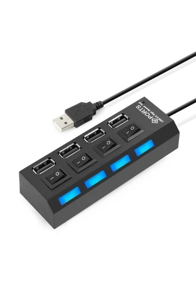 4 Port Usb 2.0 Hub Çoğaltıcı Swıtch Anahtarlı
