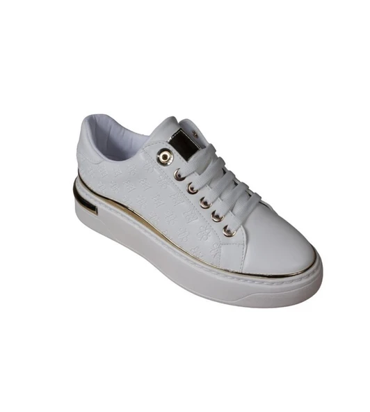 YAZKIŞ Kadın Siyah Beyaz Kalın Taban Günlük Spor Ayakkabı - Resim 3